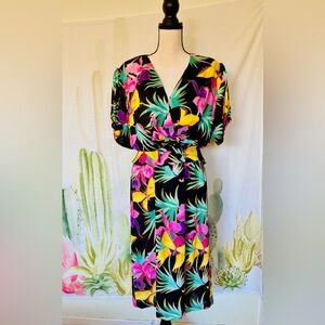 VTG 80s Tropical Party Dress